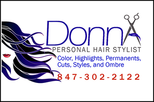 Donna, personal Beautitian Business Card Brunette