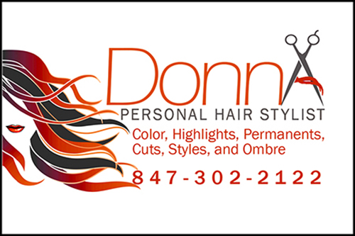 Donna, personal Beautitian Business Card redhead