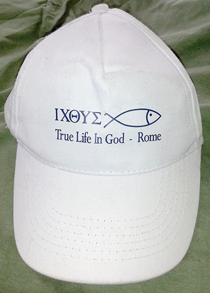 True Life in God Rome retreat logo for cap